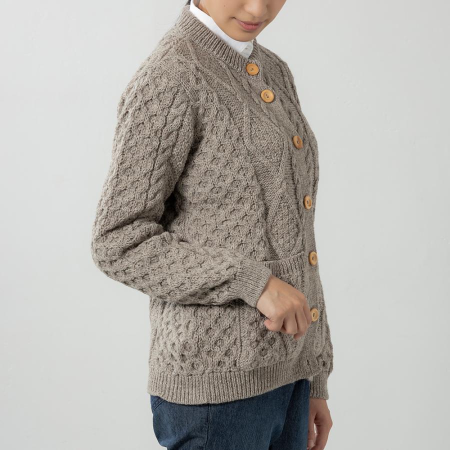 ポールジェイムス 英国製 XLウール ケーブル編み ニット カーディガン グレー ポールジェイムス 英国製 XLウール ケーブル編み ニット カーディガン