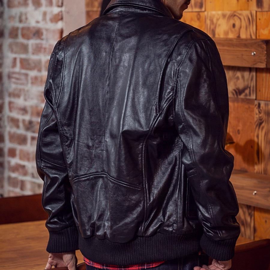 Herringbone Club ラムスキン A2 フライト ブルゾン 羊革 Herringbone Club ラムスキン A2 フライト ブルゾン 羊革