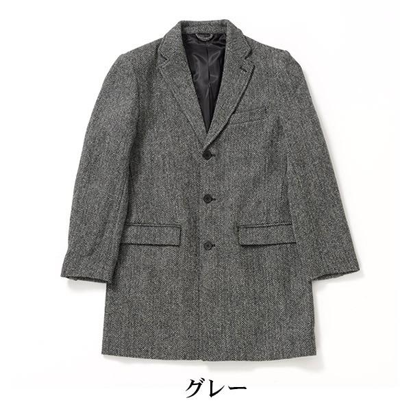 ハリスツイード チェスターコート HARRIS TWEED Herringbone Club ヘリンボーンクラブ]｜glencheck｜02