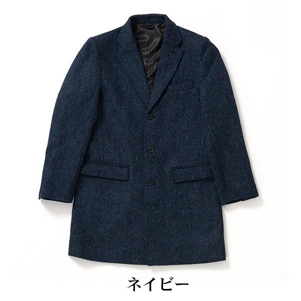 ハリスツイード チェスターコート HARRIS TWEED Herringbone Club ヘリンボーンクラブ]｜glencheck｜03