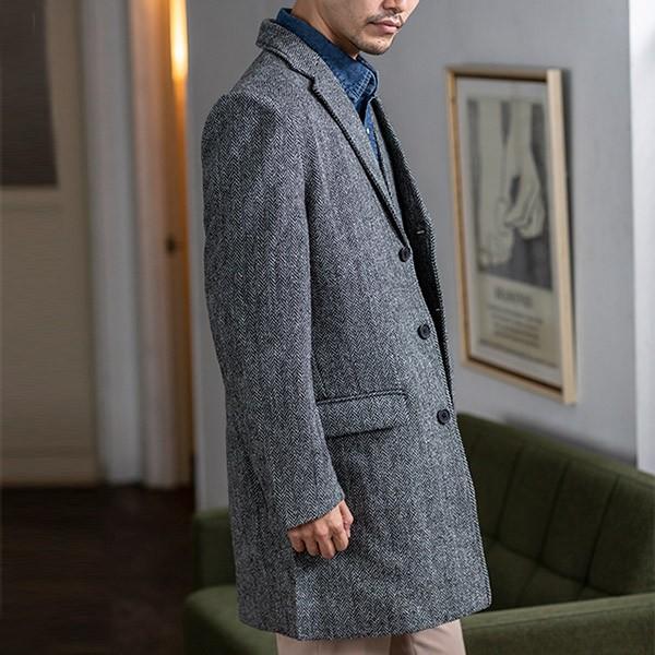 HARRIS TWEED ハリスツイード チェスターコート Herringbone HARRIS TWEED ハリスツイード チェスターコート Herringbone