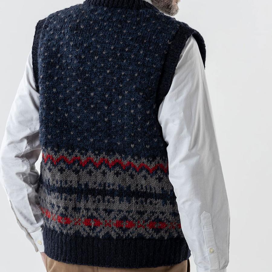 Herringbone Club ヒマラヤニット 手編み ベスト ニットベスト メンズ