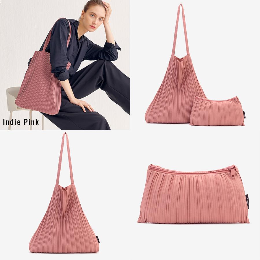 Each Bag トートバッグ プリーツバッグ ポーチ付き レディース 韓国 