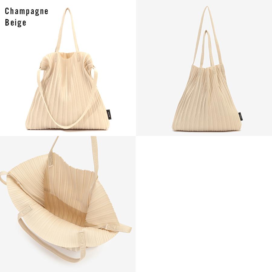 Two Way Tote Bag リボントートバッグ プリーツバッグ 2way レディース 
