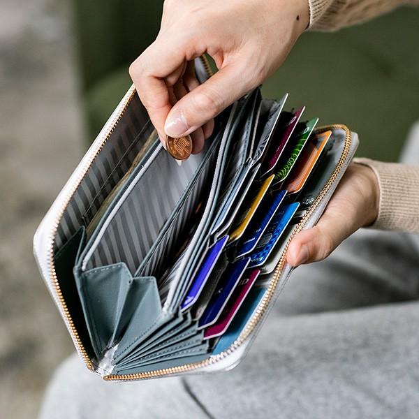 【専用です】Chiocciola キオッチョラ 長財布　3層ウォレット　ネイビー Chiocciola 長財布 レディース 一目瞭然の三層独立ウォレット 大