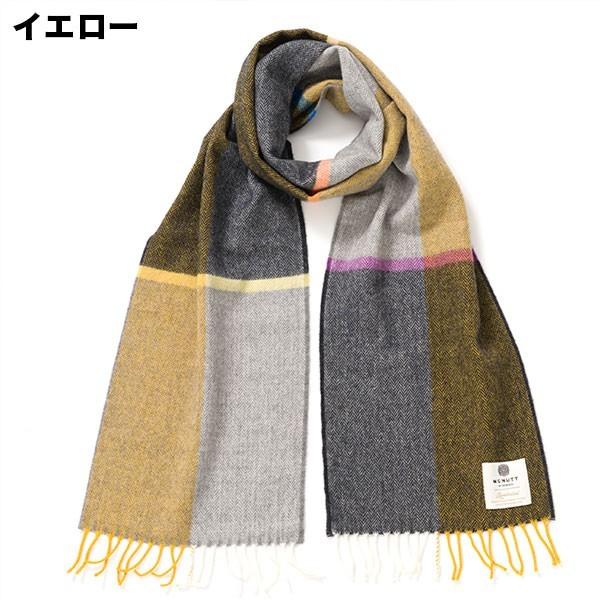 未使用 MCNUTT OF DONEGAL LAMBSWOOL メンズマフラー MCNUTT マフラー ウール BOX付き 赤 紫 チェック 青 イエロー