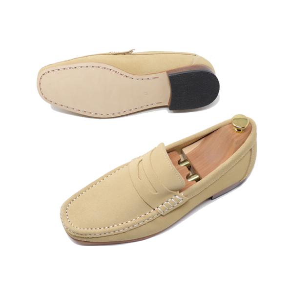 GLENFORD ハンドメイド 本革 カラー スエード メンズ ローファー GLENFORD ハンドメイド 本革 カラー スエード メンズ ローファー