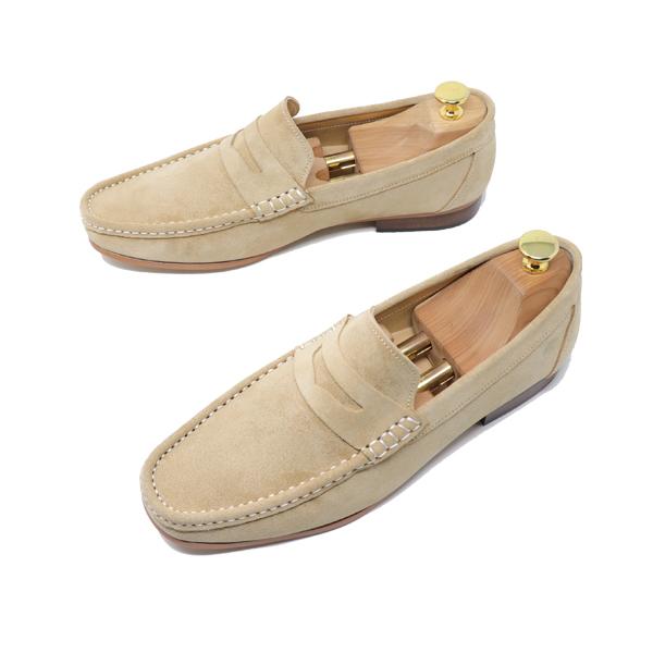 GLENFORD ハンドメイド 本革 カラー スエード メンズ ローファー GLENFORD ハンドメイド 本革 カラー スエード メンズ ローファー