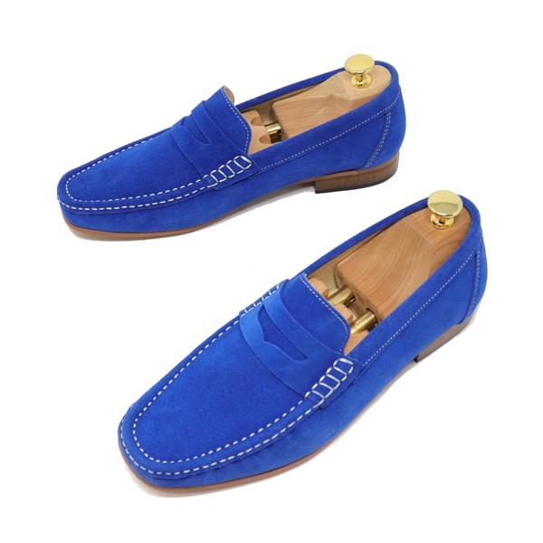 GLENFORD 本革 カラー スエード メンズ ローファー マッケイ製法 GLENFORD 本革 カラー スエード メンズ ローファー マッケイ製法