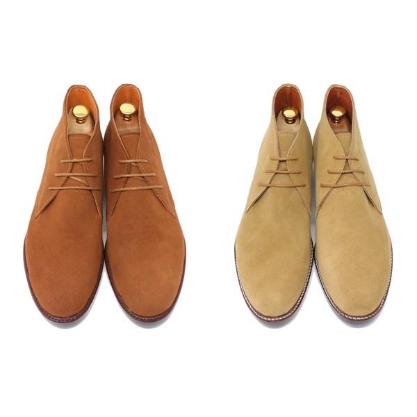 GLENFORD ハンドソーン チャッカブーツ 本革 スエード メンズ GLENFORD ハンドソーン チャッカブーツ 本革 スエード メンズ