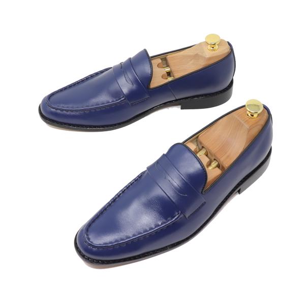 GLENFORD 本革 スムース ローファー スリッポン ハンドメイド GLENFORD 本革 スムース ローファー スリッポン ハンドメイド
