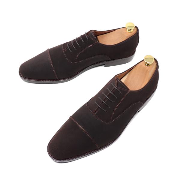 最終値下げ【新品未使用】PARABOOTスエード内羽根ストレートチップ GLENFORD 本革 マッケイ製法 スエード ストレートチップ ブラック