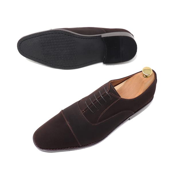 GLENFORD 本革 マッケイ製法 スエード ストレートチップ ブラック