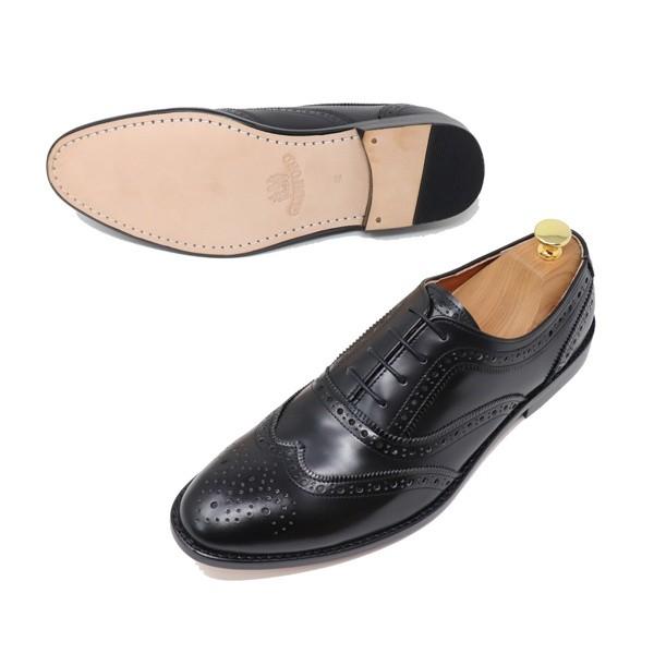 GLENFORD 本革 レザーソール ダービー フルブローグ ウィングチップ