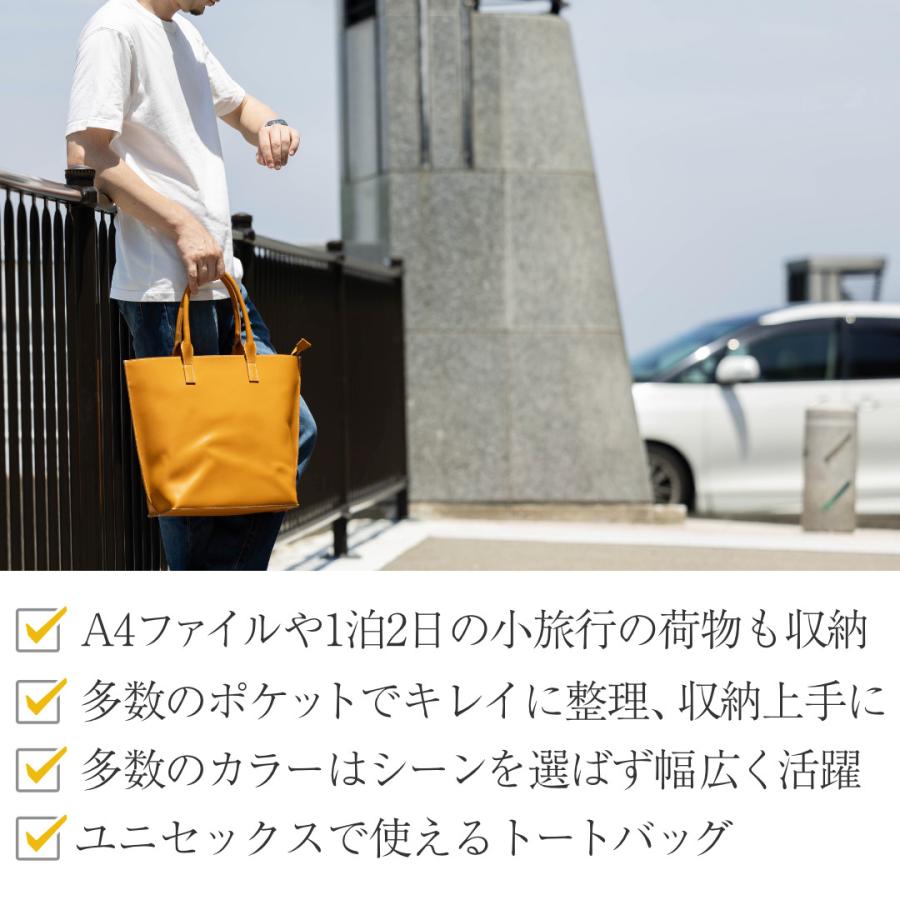 レザー トートバッグ メンズ 本革 a4 大容量 自立 ビジネス カジュアル