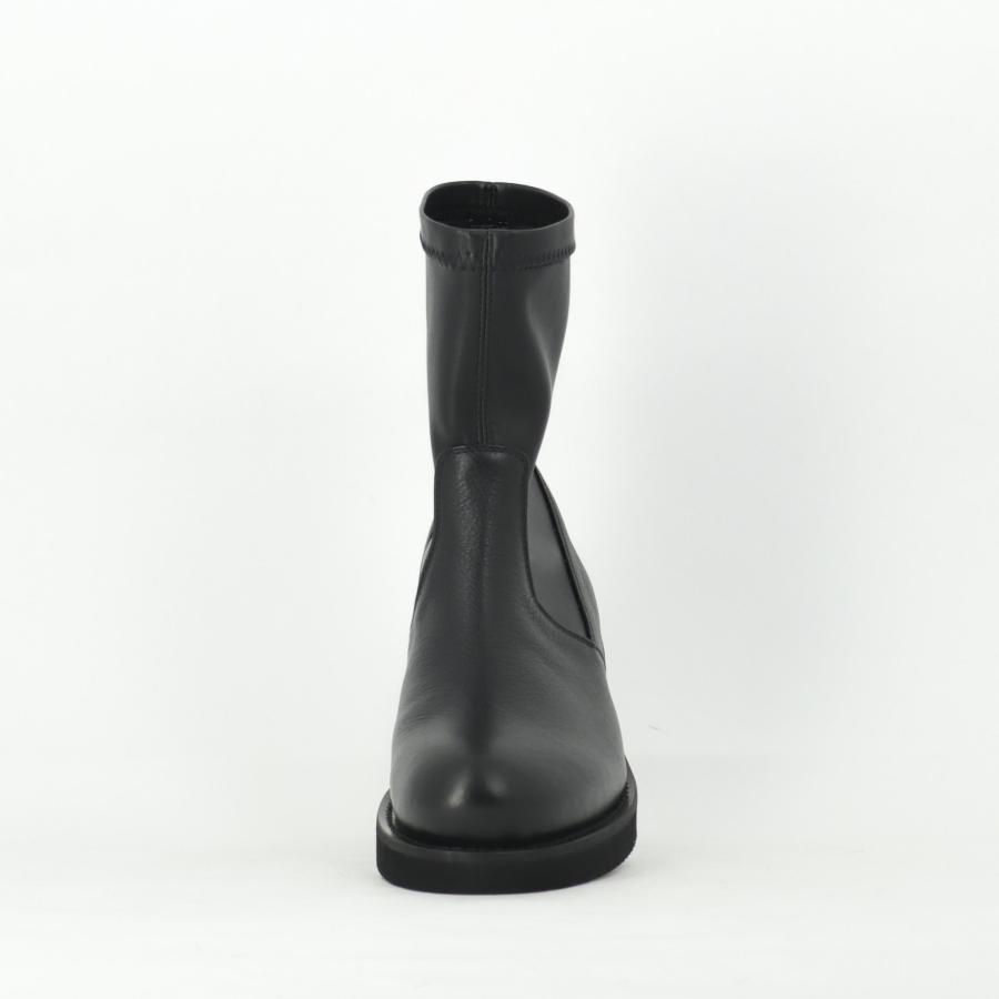 FABIO RUSCONI ストレッチ カーフレザー ショートブーツ