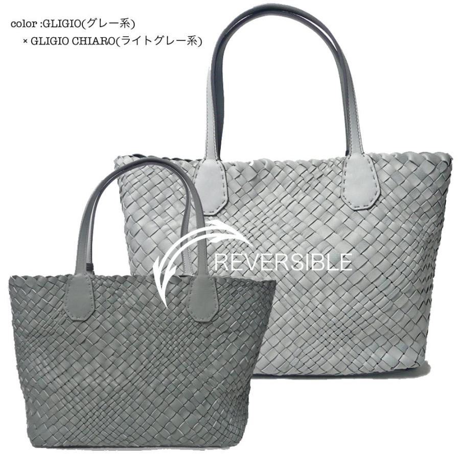 完売御礼 FALORNI ファロルニ A4 ラムレザー メッシュ リバーシブル 