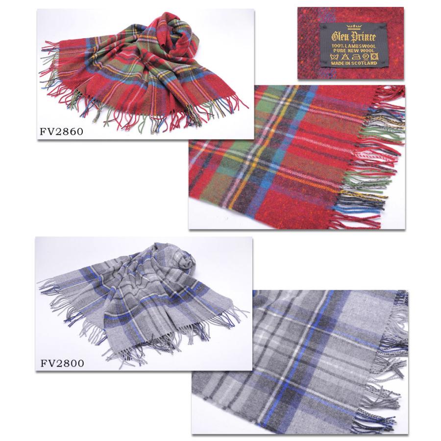 Glen Prince（グレンプリンス） ウール100% タータンチェック ストール