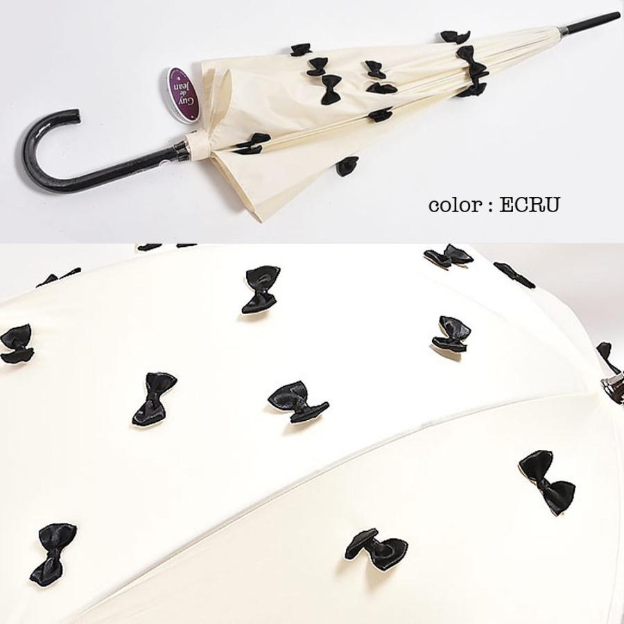 在庫限り 残りわずか GUY DE JEAN ギ・ド・ジャン リボン 雨傘 長傘