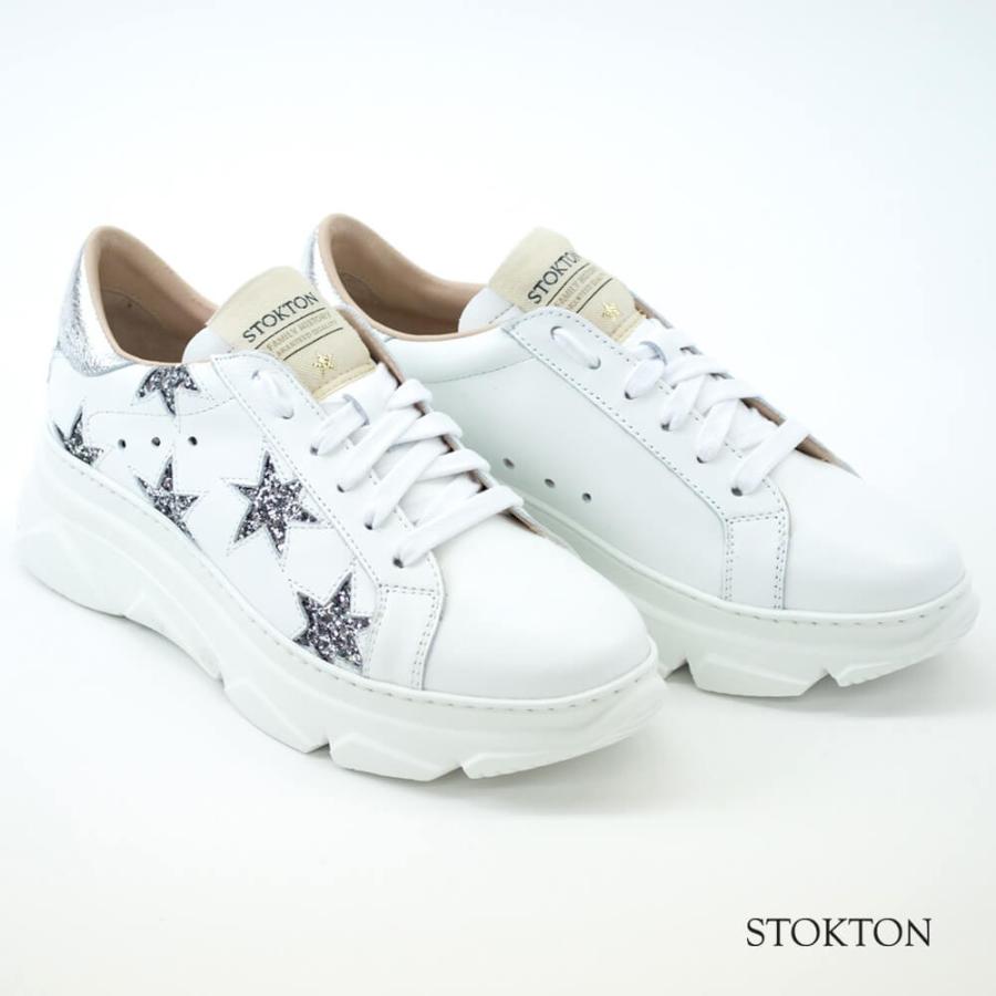 完売御礼 ストックトン STOKTON 星柄レザースニーカー レディース 