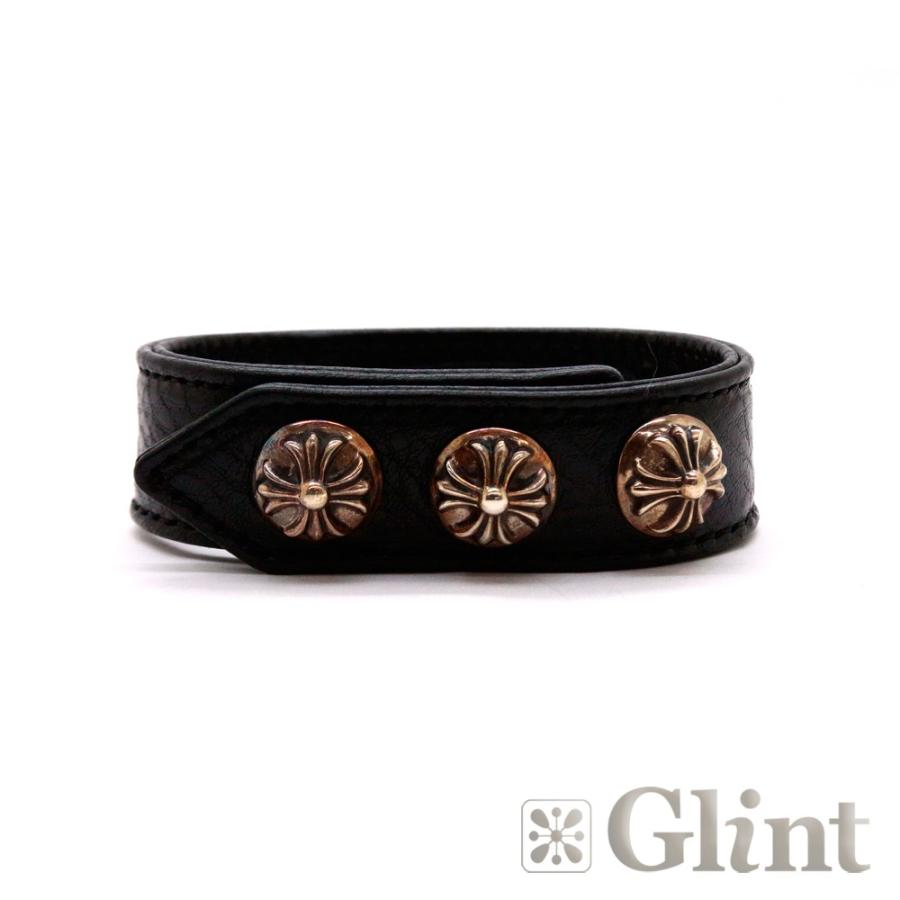 クロムハーツ（CHROME HEARTS）3ボタン 2スナップ ブレスレット クロス