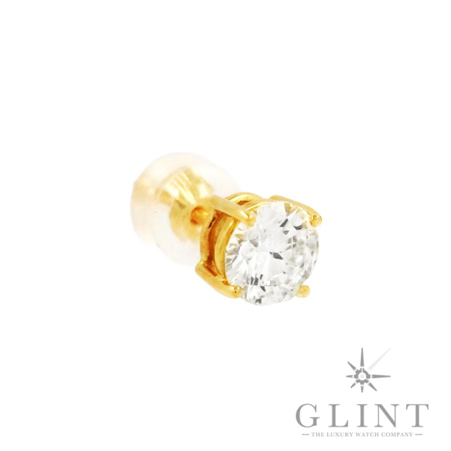 18KYGブラウンダイヤモンドお花ピアス