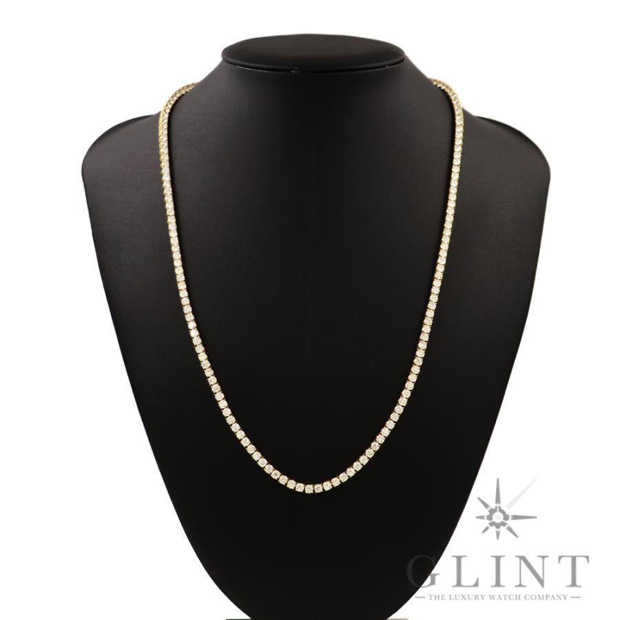 テニスチェーン ネックレス 全長56cm/幅3.25mm 14KYG ラボグロウン  