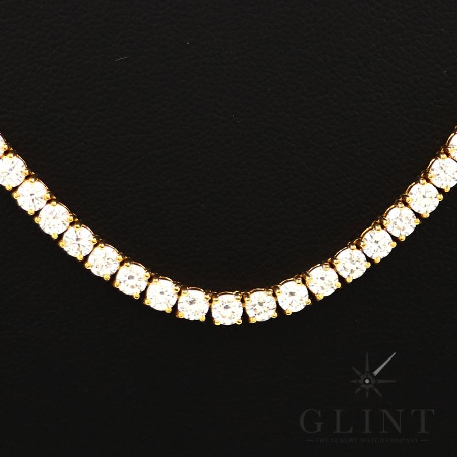 テニスチェーン ネックレス 全長56cm/幅3.25mm 14KYG ラボグロウン  