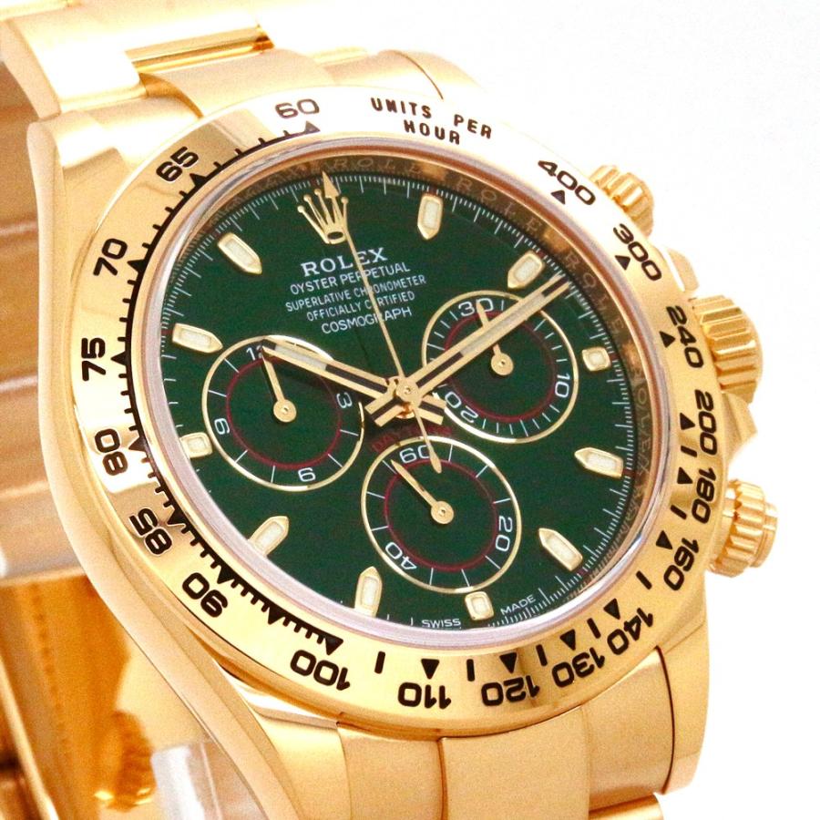 ロレックス Rolex デイトナ グリーンダイヤル 18kイエローゴールド 緑文字盤 腕時計 メンズ 19年6月 ランダムシリアル Rolex 1179 グリント 通販 Yahoo ショッピング