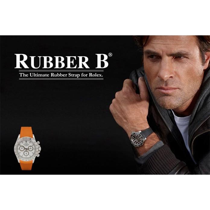 ラバーＢ（RUBBERB）ロレックス デイトナ オイスターブレスレットモデル専用ラバーベルト ホワイト ROLEXバックル使用  時計/バックルは付属しません