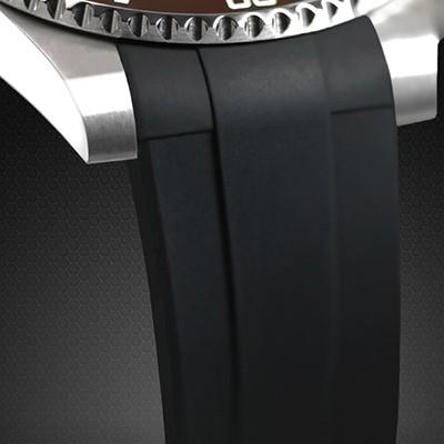 ラバーＢ（RUBBERB）ロレックス GMTマスターIIセラミック専用ラバーベルト ブラック ROLEXバックル使用 時計/バックルは付属しません
