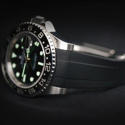 ラバーＢ（RUBBERB）ロレックス シードゥエラー専用ラバーベルト ブラック ROLEXバックル使用 時計/バックルは付属しません