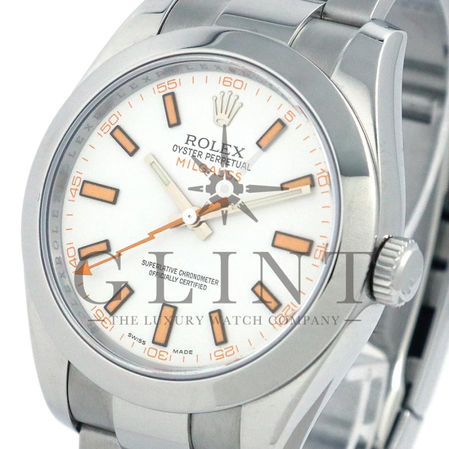 ロレックス（ROLEX）ミルガウス 116400 ホワイト文字盤 2008年頃の製造/V番 メンズ 腕時計｜glint｜06