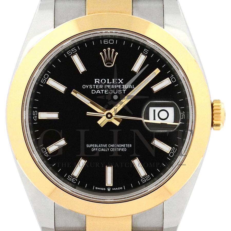 ロレックス（ROLEX）デイトジャスト41 126303 ブライトブラック文字盤 コンビ 18Kイエローゴールド  2023年11月/ランダムシリアル メンズ 腕時計｜glint｜02