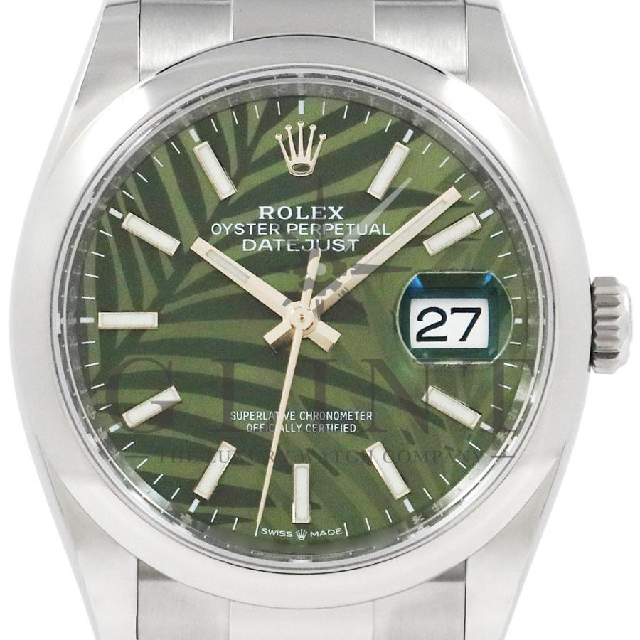ロレックス（ROLEX）デイトジャスト 36 126200 パームモチーフダイアル オリーブグリーン  2022年1月/ランダムシリアル メンズ 腕時計｜glint｜02