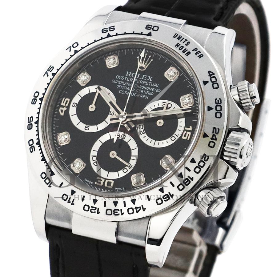 ロレックス（ROLEX）デイトナ 116519G 18Kホワイトゴールド8Pダイヤモンド ブラック文字盤 2006年頃の製造/Z番 メンズ 腕時計｜glint｜06