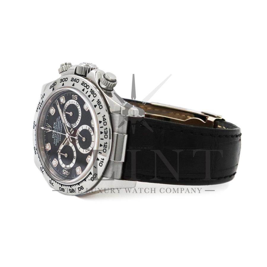 ロレックス（ROLEX）デイトナ 116519G 18Kホワイトゴールド8Pダイヤモンド ブラック文字盤 2006年頃の製造/Z番 メンズ 腕時計｜glint｜09