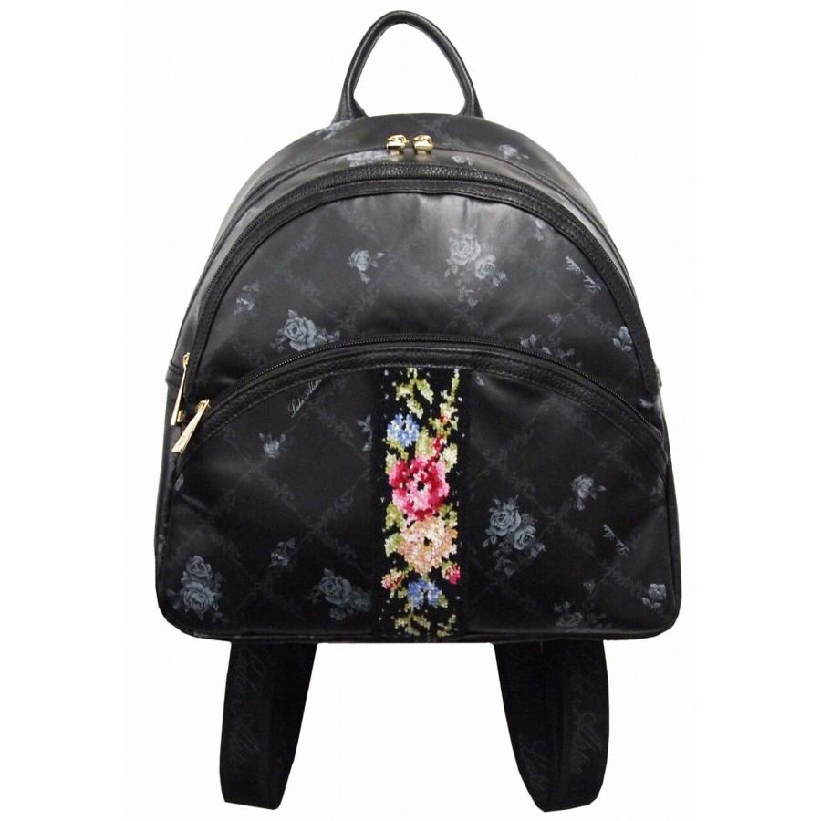 【Art Maki】★アートマキ★ 薔薇 レザー リュックサック　黒希少お買得 レイクアルスター リュック サック レディース 50代 40代 60代