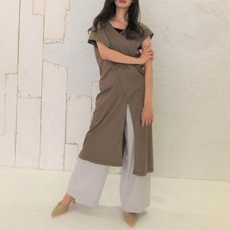 RYOKO KIKUCHI（リョウコキクチ） カシュクールワンピース フレンチ 