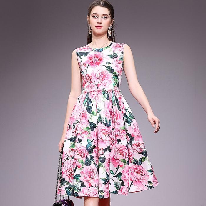 ワンピース 送料無料 花柄ビーズフリルノースリーブaラインミモレワンピース ホワイト 白 ピンク お嬢様 大人 女優 レディース きれいめ Www Becreative Qa