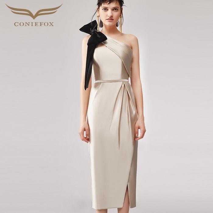 21春夏新色 Coniefox 高品質 ワンショルダーリボンノースリーブスリットタイトライン膝丈ドレス ベージュ 生成 ワンピース Coniefox Glitter Dress 通販 Yahoo ショッピング 即納 全国送料無料 Server1 Billbrain Tech