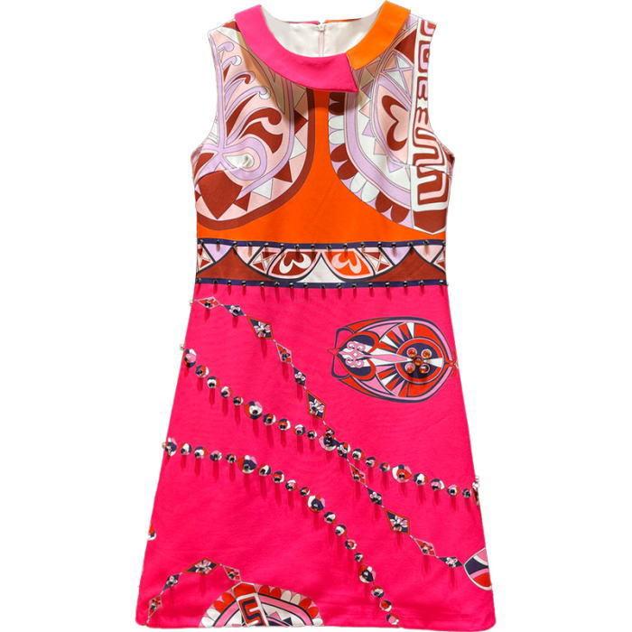 ワンピース 総柄 ラインストーン 襟 ノースリーブ Aライン ミニ ワンピース フレア ピンク お嬢様 大人 女優 レディース Gygshstqpr ドレス ブライダル Bigskydermatology Com