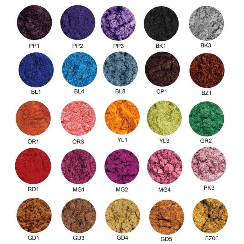 マイカパウダー25色セット ( 5g×25色 ) レジン、塗装、石鹸、コスメ、エポキシ |  | 06