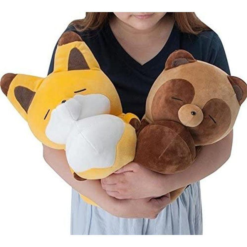 21年春夏再販 タヌキとキツネ もちっとぬいぐるみ しっぽ抱きかかえキツネ しっぽ抱きかかえタヌキ 2体セット ロフトネットストア限定 数量限定 特売 Jollysjunk Com
