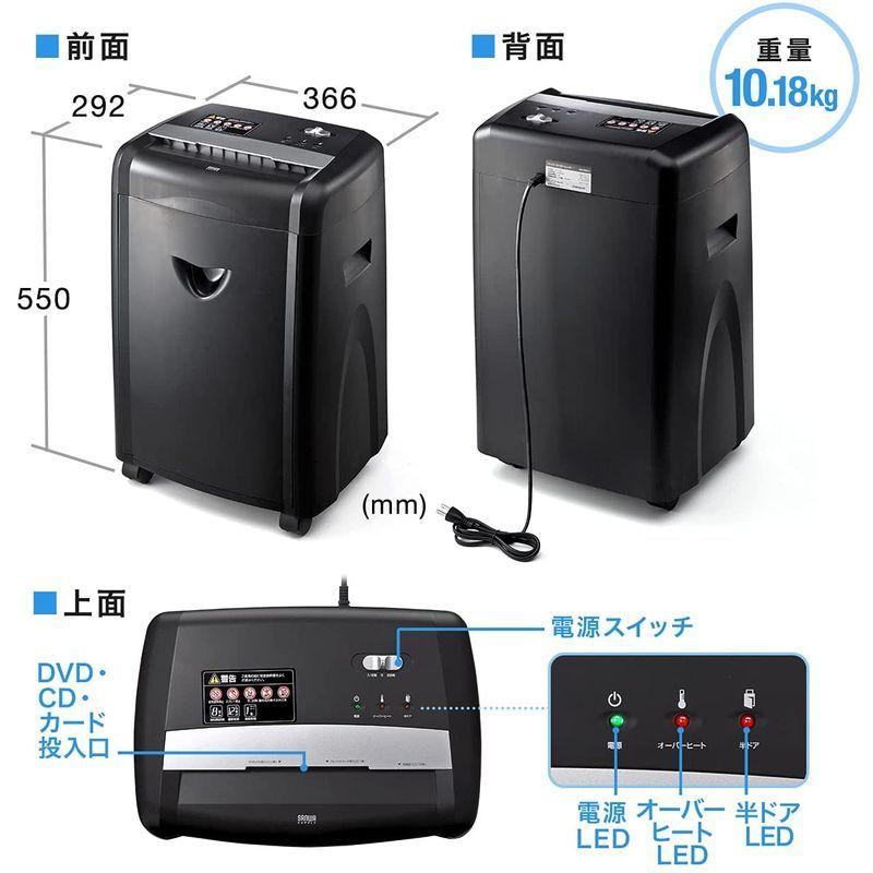 税込 サンワダイレクト 業務用 400 Ps ミニクロスカット 対応 カード Dvd Cd ホッチキス対応 12枚同時細断 電動シュレッダー その他 Www Goldenshoppingcalhau Com Br