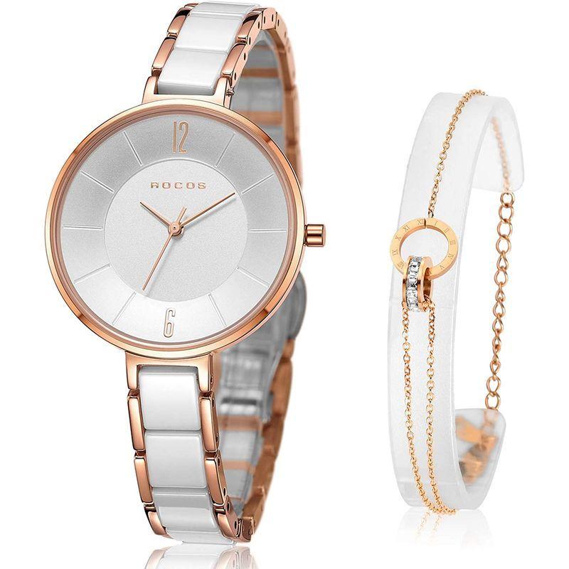 幸せなふたりに贈る結婚祝い オシャレ アナログウォッチ シンプルなデザイン レディース 腕時計 クオーツ 防水時計 ファッ セラミック ビジネスうで時計 超薄型 女性用 腕時計