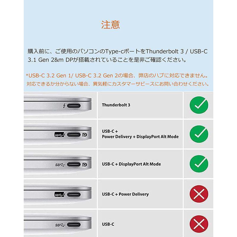 注目ブランドのギフト USB C 87W快速充電 二つ画面拡張可能 4K映像出力 HDMI type-c usbハブ 10-in-1  ドッキングステーション ハブ USBハブ - www.mageia.com.ar