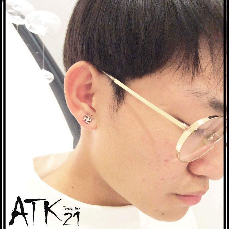 激安 軟骨 スレートバーベル ステンレスピアス 16g モチーフ まんじ 両耳用 2点セット 卍 Atk21 ボディピアス ユ レディース メンズ ピアス Www We Job Com