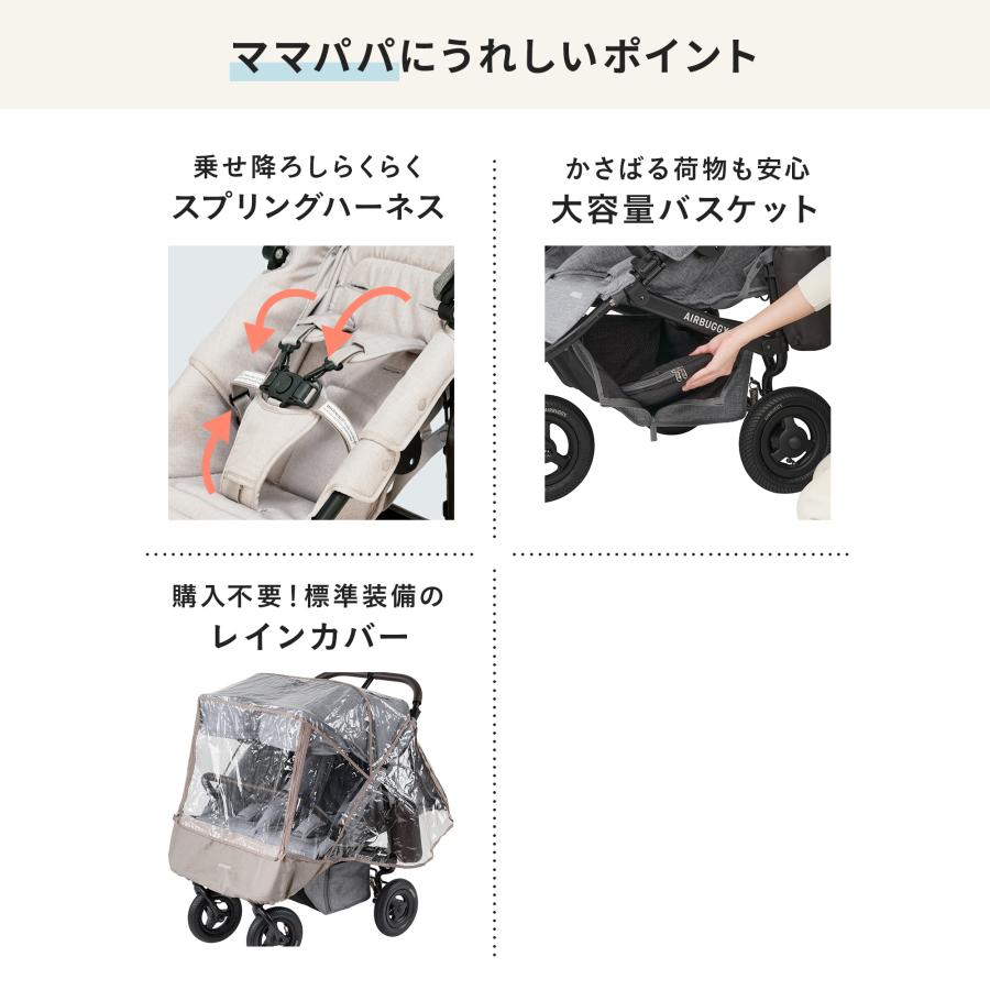 ベビーカー A型 新生児 エアバギー ココダブル EX フロムバース オーバルフレーム AIRBUGGY cocodouble EX frombirthの画像