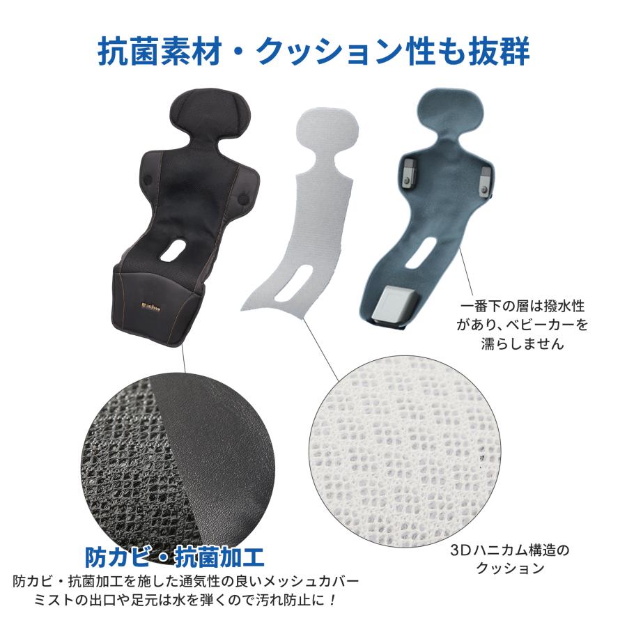 ユニラブ unilove COVA AI ベビーカー ファン＆ミストクールマット